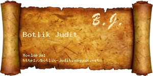 Botlik Judit névjegykártya